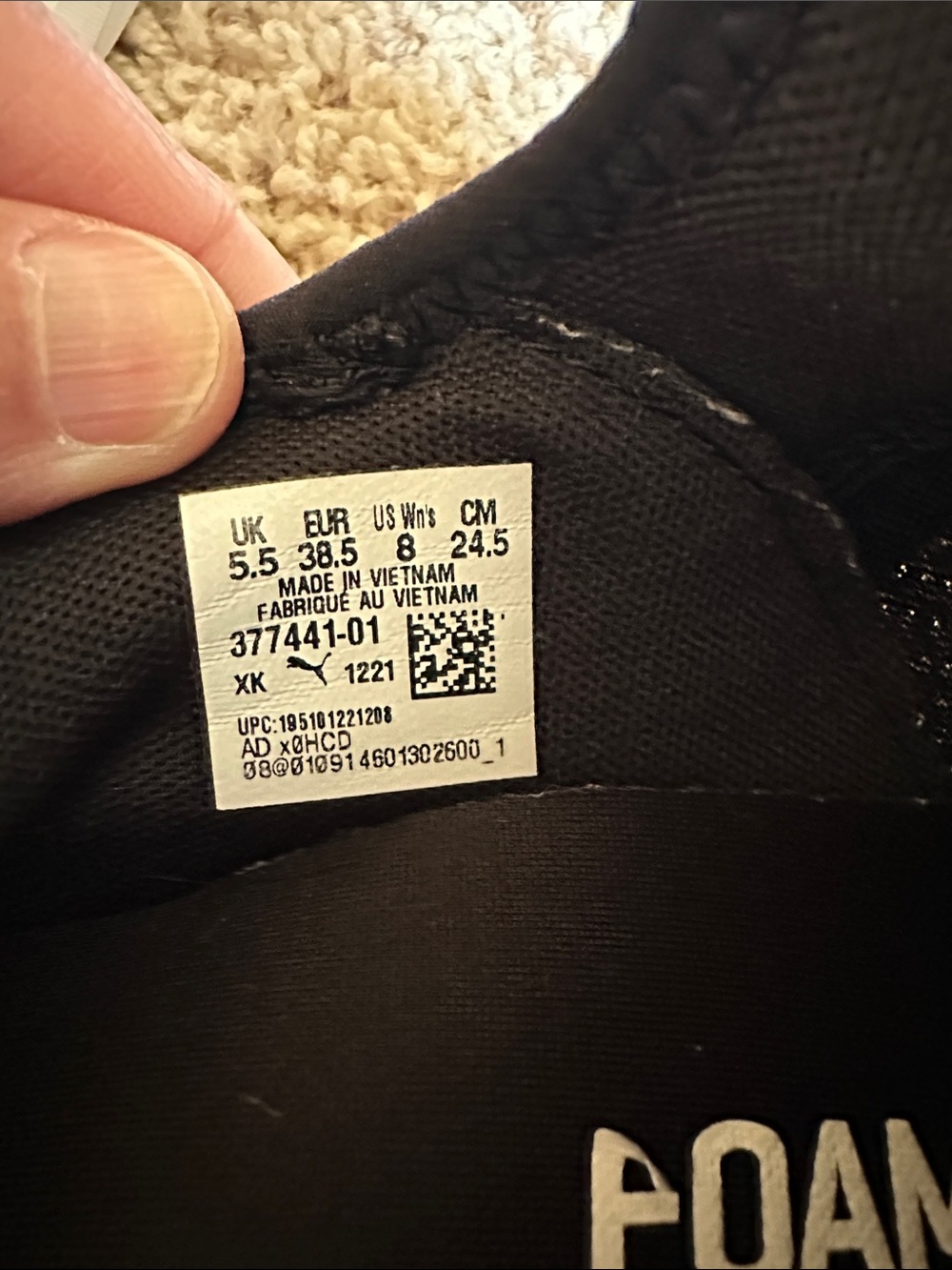 Puma Black Slip-On Women's Athletic Sneakers with White Sole - Picture 4 of 8